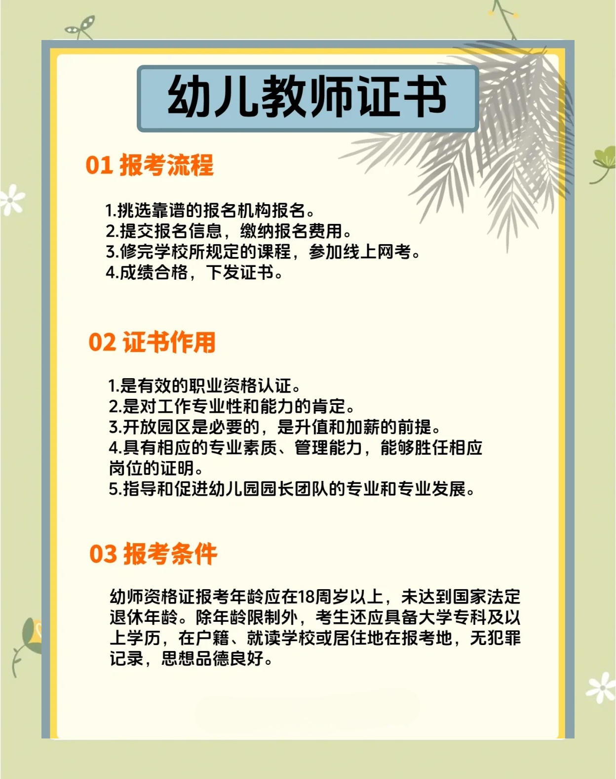 幼师证报考条件的全面解析