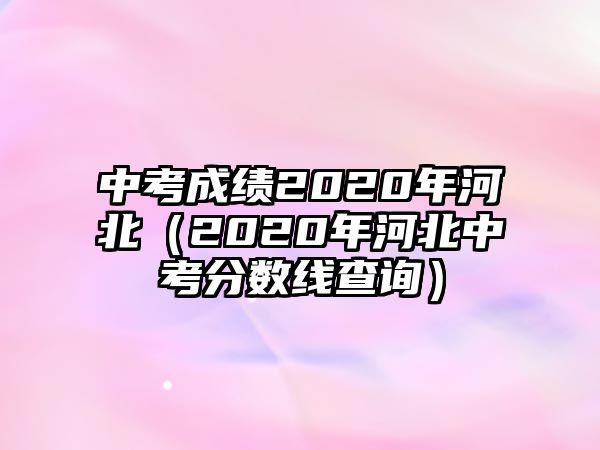 河北省中考查分，过程、心得与展望