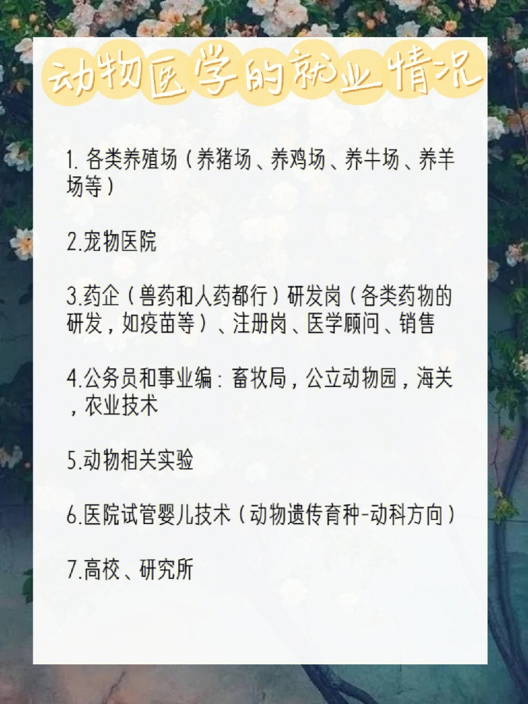 动物医学专业就业前景展望